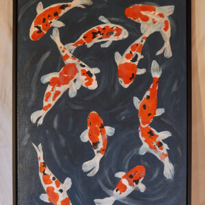 Malerei Koi Fische Gemälde Tiere Kunst Acryl Original auf Leinwand Rems Murr Kreis Sulzbach an der Murr Alice Obermeier